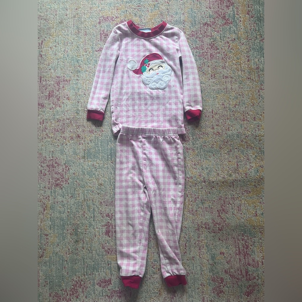Classic Whimsy Santa Pajama Set - Pink